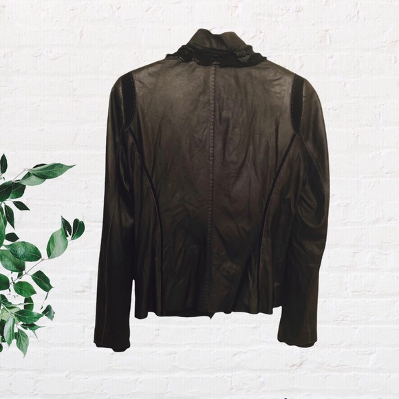 Elie Tahari 100% Leather Moto Jacket - Buttery Soft - Small - Picture 3 of 8